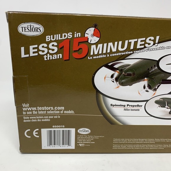 Testors U.S. Army DC-3 Planes Model Assembling Kit 1:95 Scale 8+ Quick Build - Picture 4 of 6